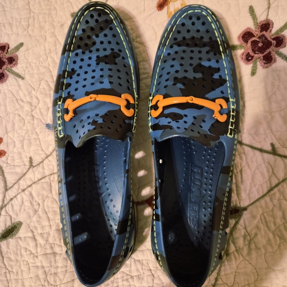 Men's Floafers Chairmen Bit Water Blue Camouflage Shoes - Size US12 - Picture 5 of 13
